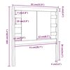 vidaXL Wezgłowie ł&oacute;żka, szare, 81x4x100 cm, lite drewno sosnowe