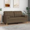 vidaXL 2-osobowa sofa wypoczynkowa z poduszkami, brązowa, 140 cm