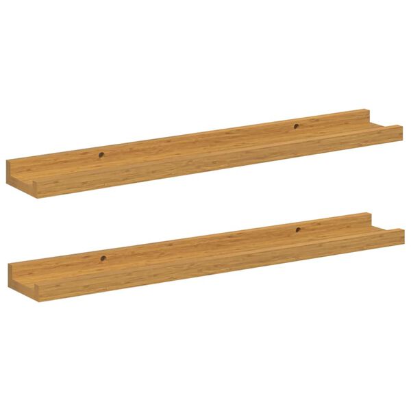 vidaXL P&oacute;łka ścienna z p&oacute;łką 2 pcs Beżowy 60 x 9 x 3 cm