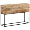 vidaXL Stolik konsolowy, 110x30x75 cm, surowe drewno mango i żelazo