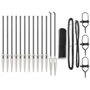 vidaXL Słupek ogrodzeniowy. Szary 25 x 0,5 m (siatka 13 mm) Stal