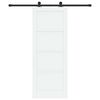 vidaXL Drzwi przesuwne 78 x 202 cm Drewno inżynieryjne biały i czarny