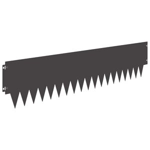 vidaXL Krawężnik do trawnika 20 pcs 103 x 25 cm metal Czarny