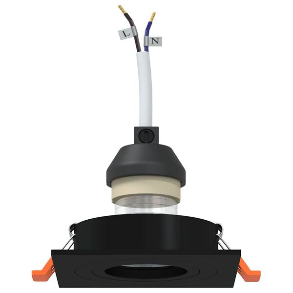 vidaXL Reflektor 12 pcs Czarny 9 x 9 x 2 cm Aluminium