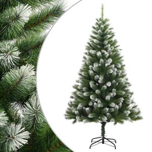 vidaXL Sztuczna choinka zawiasowa, ośnieżona, 150 cm