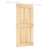 vidaXL Drzwi przesuwne Naturalne i białe 95 x 210 cm