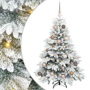 vidaXL Sztuczna choinka z 150 diodami LED Biały 120 cm PE i PVC