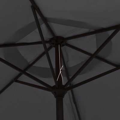 vidaXL Parasol ogrodowy na metalowym słupku, 300 cm, czarny