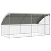 vidaXL Kenel dla Ps&oacute;w 2 szt. Srebrny 4 x 2 x 2 m Stal galwanizowana