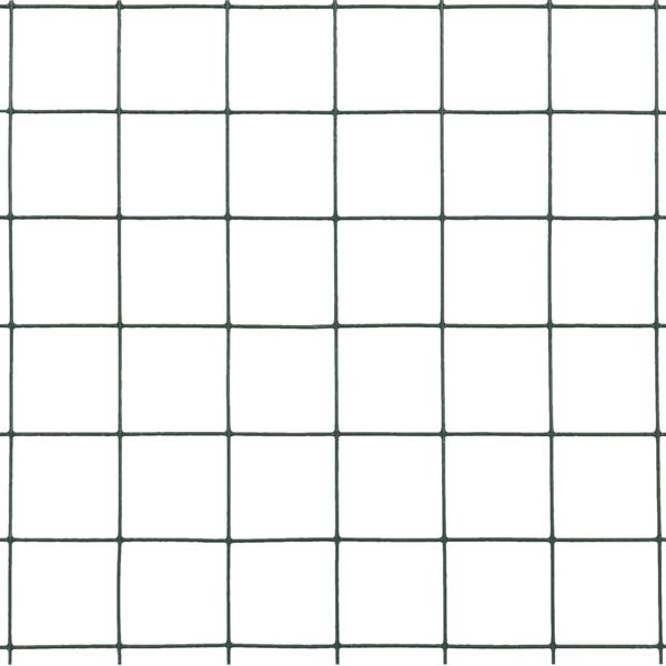 vidaXL Ogrodzenie z siatki, stal i PVC, 25x1,5 m, zielone