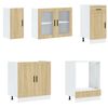 vidaXL Zestaw szafek kuchennych, Porto, 8-częściowy, dąb sonoma