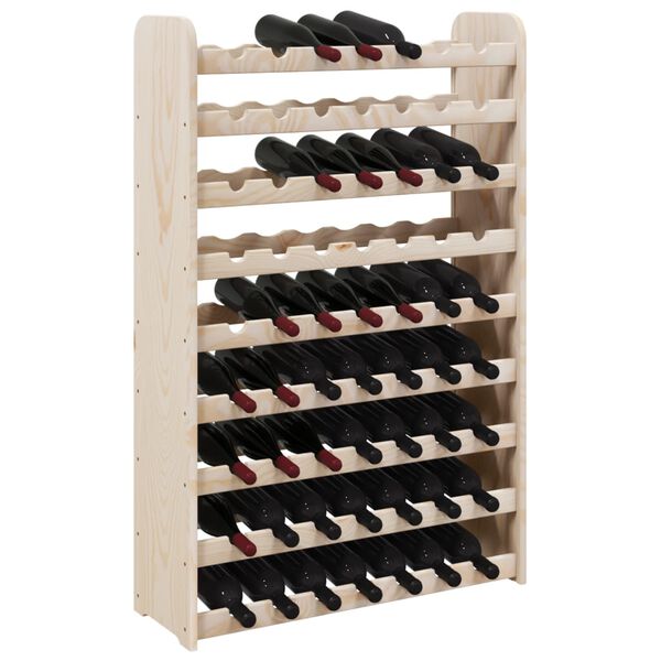 vidaXL Stojak na wino, 72,5x25x111,5 cm, lite drewno sosnowe