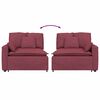 vidaXL Modułowy podłokietnik sofy modułowej z poduszkami wino czerwone