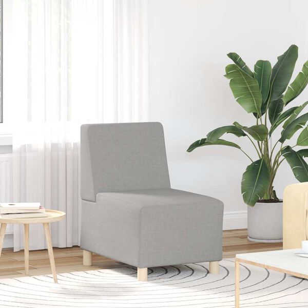 vidaXL Modułowa sofa bez podłokietnik&oacute;w Cloud Grey 55 cm Materiał