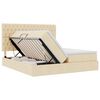 vidaXL Ł&oacute;żko z miejscem do przechowywania Kremowy 200 x 200 cm