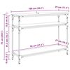 vidaXL Konsola z p&oacute;łką Dąb rzemieślniczy 100 x 29 x 75 cm