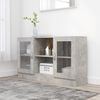 vidaXL Witryna, szarość betonu 120x30,5x70 cm, materiał drewnopochodny