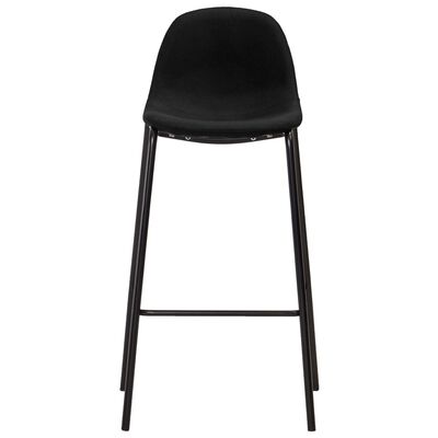vidaXL Krzesła barowe, 4 szt., czarne, tapicerowane tkaniną