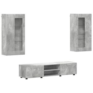 vidaXL Zestaw szafek RTV FLORIN 3 pcs Betonowy szary