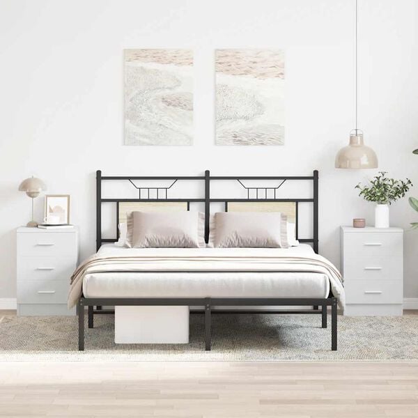 vidaXL Szafki nocne, 2 szt., białe 38x35x56 cm materiał drewnopochodny