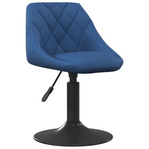 vidaXL Stołek barowy, niebieski, obity aksamitem