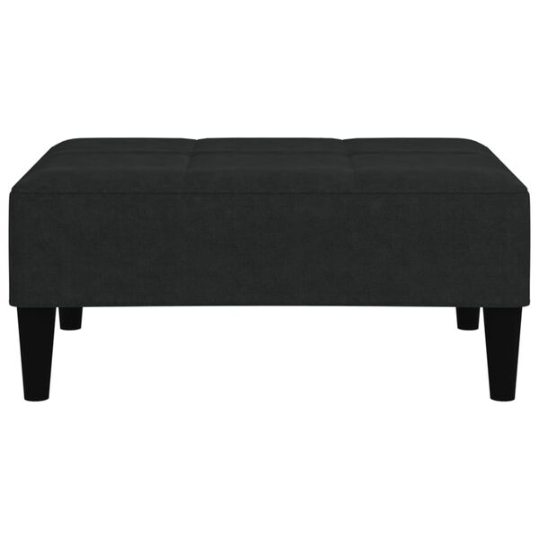 vidaXL Podn&oacute;żek, czarny, tapicerowany mikrofibrą