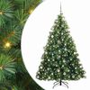 vidaXL Sztuczna choinka z 300 diodami LED Zielony 210 cm PE i PVC
