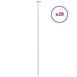 vidaXL Podp&oacute;rki do roślin, 20 szt., ciemnozielone, 91 cm, stalowe