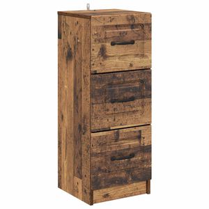 vidaXL Szafka z Szufladami Stare drewno 33 x 34,5 x 87 cm