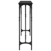 vidaXL Konsola Czarny dąb 140 x 23 x 75 cm Drewno inżynieryjne i metal