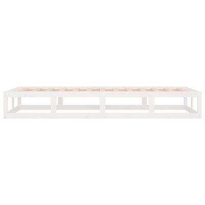 vidaXL Rama łóżka, biała, 90 x 200 cm, lite drewno