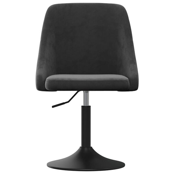 vidaXL Krzesło stołowe, ciemnoszare, obite aksamitem