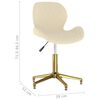 vidaXL Obrotowe krzesła stołowe, 4 szt., kremowe, obite aksamitem