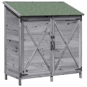 vidaXL Shed ogrodowy Szary 106 x 56 x 113,5 cm Drewno Świerkowe