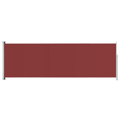vidaXL Zwijana markiza boczna na taras, 200x600 cm, czerwona