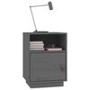 vidaXL Szafki nocne, 2 szt., szare, 40x34x55 cm, lite drewno sosnowe