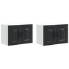vidaXL Front do zmywarki Kalmar 2 pcs Czarny Drewno inżynieryjne