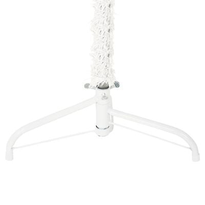 vidaXL Smukła choinka połówka ze stojakiem, sztuczna, biała, 180 cm