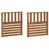 vidaXL Podłokietniki 2 pcs Brązowy 60 x 6 x 61 cm