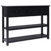 vidaXL Szafka, czarna, 108x30x76 cm, lite drewno paulowni