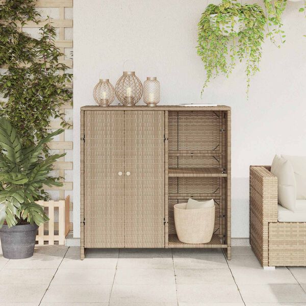 vidaXL Szafka do przechowywania Beżowy 100 x 36 x 102 cm rattan