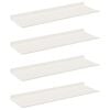vidaXL P&oacute;łka wisząca 4 pcs Biały 60 x 18 x 2,5 cm Stal