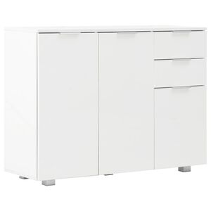 vidaXL Komoda na wysoki połysk, biała, 107x35x80,5 cm