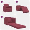 vidaXL Sofa Bed 60cm Czerwone wino tkanina