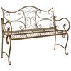 vidaXL Ławka ogrodowa 2-Liczba miejsc 114 x 56,5 x 90 cm Stal