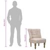 vidaXL Fotele w stylu francuskim, 2 szt., kremowe, tkanina