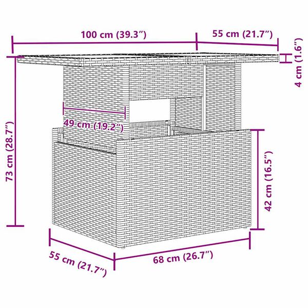 vidaXL Zestaw Sof na Ogr&oacute;d z poduszką 6 pcs Beżowy Polirattan