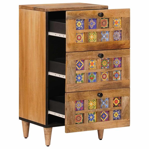 vidaXL Bufet z szufladą Naturalny 40 x 33,5 x 75 cm Drewno z mango