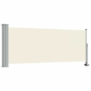 vidaXL Tarasowa, zwijana markiza boczna, 100 x 300 cm, kremowa