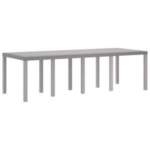 vidaXL St&oacute;ł Ogrodowy Jasnoszary 250 x 100 x 73 cm polirattan